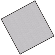 Toile d'ombrage résistante pour terrasse, jardin ou pergola, protection UV, maille avec œillets, matériau respirant, couleur argent.