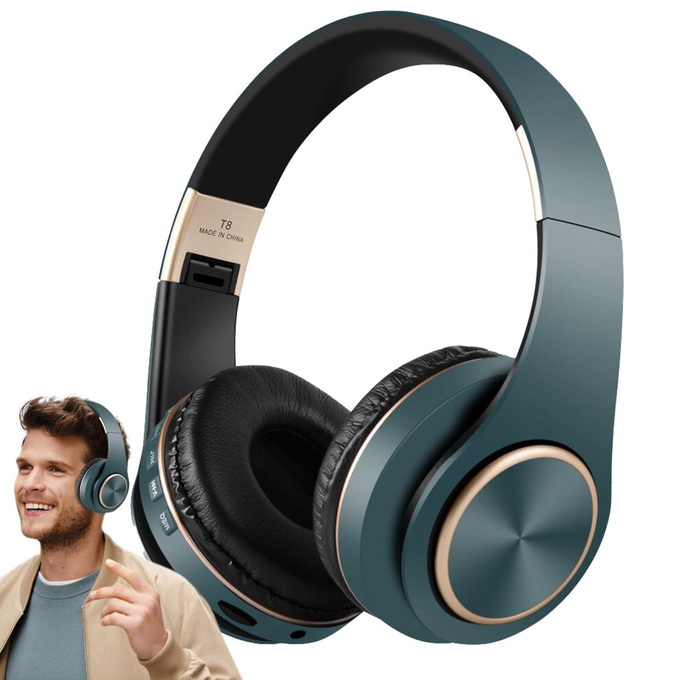 Rechargeable Headphones Over Ear Stereo Noise Cancelling Headset Foldable For Home Entertainment And Travel Blue 9323874172620