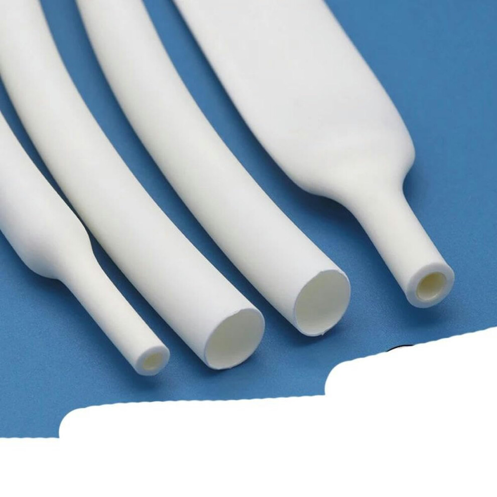Heat Shrink Tube 1 Meter White 3:1 Shrink Ratio Doublewall Gluelined Diameters 1.639 Millimeters 9339159436325