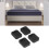 4Pcs Stuhl Caster Befestigung Pad Gummi 11
