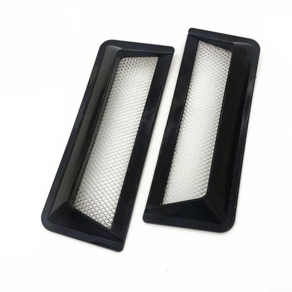 Air Flow Intake Cover 2Piece Car Bonnet Hood Decorative Vent Kit Black 9323874173900