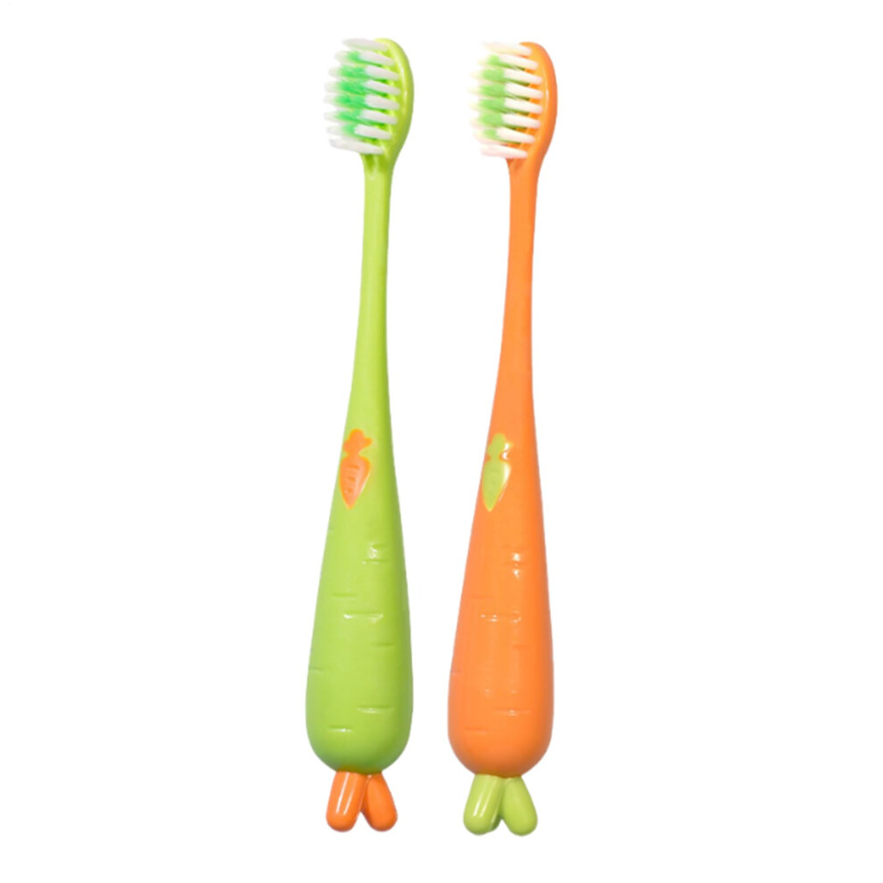 Kids Brushes for Teeth CarrotShaped Cartoon Toothbrushes With Soft Bristles Manual Toddler Ages 3+ Travel And Home Use