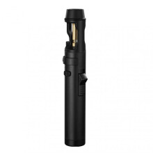 (Black) Windproof Butane Lighter with Bottle Opener Refillable Jet-Flame Torch for BBQ, Camping, Cigars, and Emergency Survival