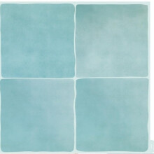Self Adhesive Wall Tiles 3D Peel And Stick Floral Backsplash For Kitchen, Bathroom, 10 Pcs, Vintage Green And Sky Blue