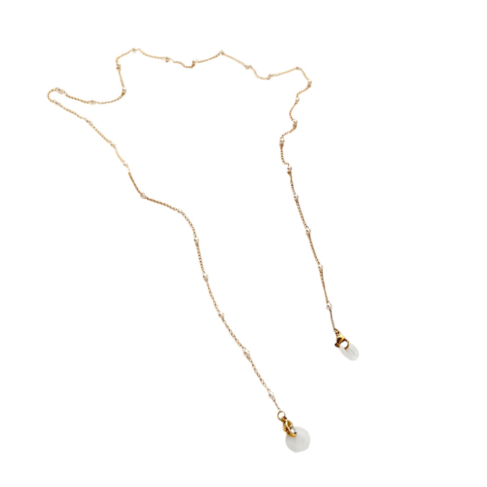 Secure Grip Earphone Retention Chain for-Golden white rubber-image-OPC-PN6XT56-NEW