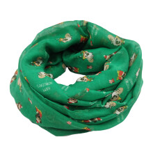 Christmas Printing Scarf for Festival Party Stylish Neck-Green