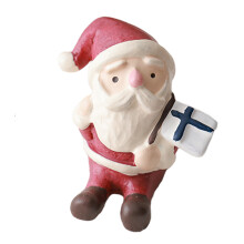 Resin Statue Snowman Santa Old Man Christmas Holiday-number 2