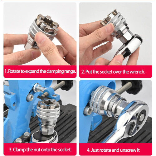 1019mm Hexagonal Head Nut And Bolts Driver Tool For 3/8Inch Drive Adjustable Universal Socket Grip Adapter 1