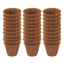 Conjunto de vasos orgânicos para germinação de sementes, com ventilação para mudas saudáveis em ambientes internos e externos. Copos