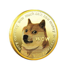 Dekorativt samlarmyntset Blockchain-kryptovaluta inspirerad av Doge-kryptovalutan Unika minnesmärken i lyxförpackning