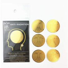 Hochwertiger EMF-Abschirmaufkleber für digitale Geräte, Schutz vor leichter und tragbarer Strahlung mit 24-Karat-Gold-Anionen-Komposit, einfach