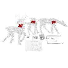 Christmas Outdoor Decorations Light Up Christmas Decorations Outdoor Yard Set Of 3 Reindeer Decorations LED Light Christmas Decoration Weather Resista