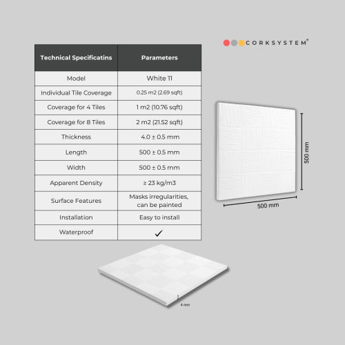 White 11 Decor Wall/Ceiling Panels 2m2 (21.52sqft) 1