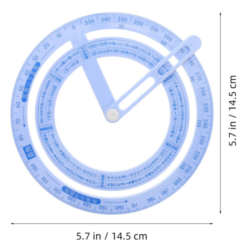 4Stk Circle Protractor Graviertes Zeichenlineal Für Winkelmessung 1