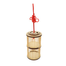 Cage Suspendue En Bambou Khaki Pour Criquets Et Petits Animaux