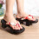 1 Paar Klompen Flip-Flops Platform Sandalen 38 Rood 4