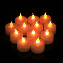 Realistic Tea Lights LED Candles, Battery Operated Flameless Decor For Long-Lasting Warmth, Portable Smokeless Amber Tea Light Candles For Safe Home A