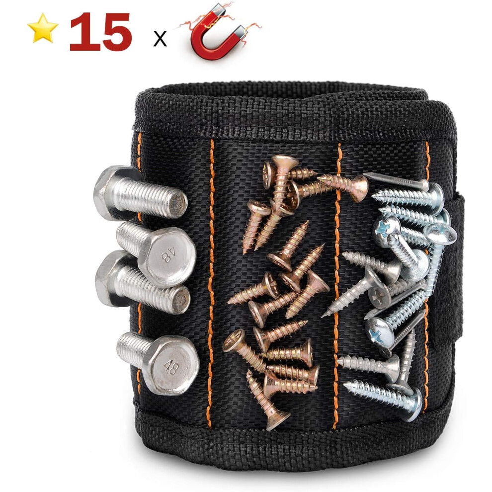 Magnetic Wristband For Home Improvement, Construction Auto Repair Portable Toolbox With Powerful Magnets, Tool Bracelet For Screws Nails Drill Bits, A 9489125435132