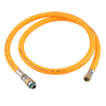 Tubo flessibile per gas naturale per progetti interni ed esterni, tubo corrugato in acciaio inossidabile con rivestimento di sicurezza giallo,