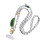 Nylon Mobile Device Lanyard Easy-White blue and gree 1