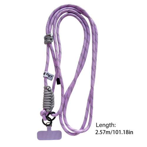 Nylon Mobile Device Lanyard Easy-White blue and gree 1