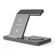 Foldable Magnetic Charging Center For Phones Watches-Black
