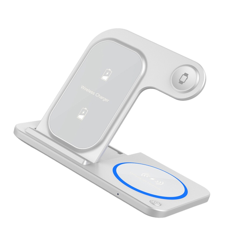 Wireless Charges Stand Foldable Aluminum Charging Base- White 7627000368799
