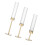Three Piled Gale Candle Possessors Ribbed-Electroplated gold o 1