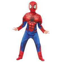 Rubies Official Marvel Spider-Man, Deluxe Child Costume - Medium Age 5-6, Height 116 cm, Red Halloween