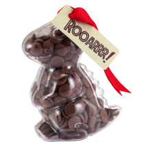 ButtonChocs Chocolate Dinosaur - Rooarrr. Belgian Milk Chocolate Dinosaur Gift.
