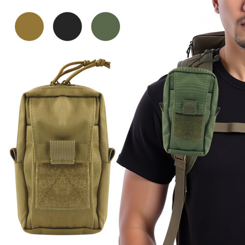 Stylish Outdoor Mobile Phone Pouch Featuring Multiple-Khaki 2