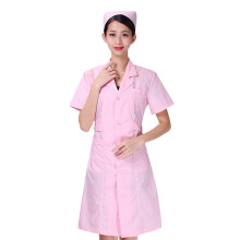 Pink Uniform Verpleegkundige V-Hals Katoen Werkpak M