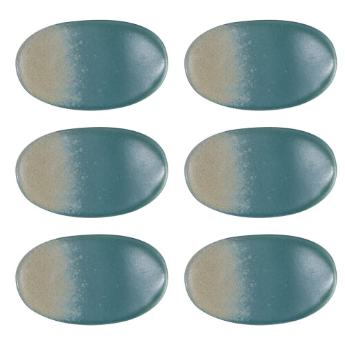 6Pcs Ceramic Chopsticks Holder Green Japanese Design Tableware Rest