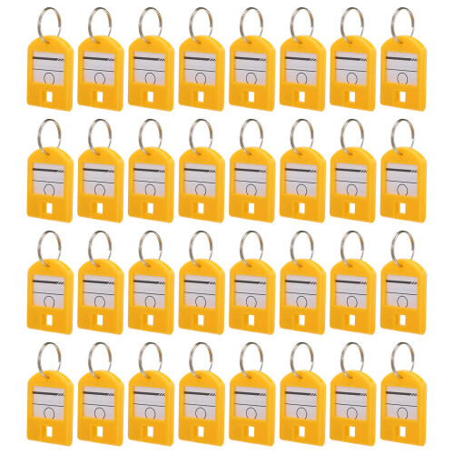 50 Stuks Plastic Sleutelhangers Id-label Met Splitsringen