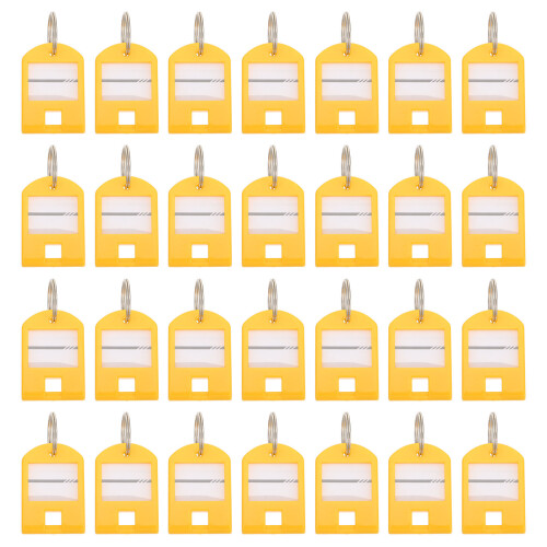 50 Stuks Plastic Sleutelhangers Id-label Met Splitsringen 1