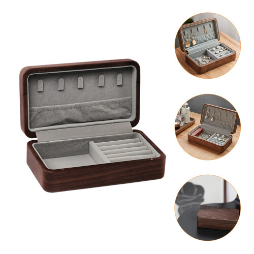Portable Walnut Aufbewahrungsetui Reise Schmuckbox Retro High-End 2
