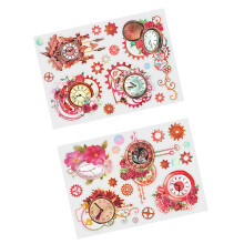 2er-Set DIY-Aufkleber Rote Uhrblume 8 g 0,3 oz