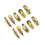 10 PCS Feather Stickers PET Sparkling Effect for Journal Notebook Yellow 1