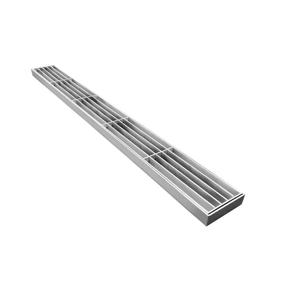 304 Stainless Steel Linear Shower Floor Drain Rectangular Drainage Grate 100X35x3 Cm For Bathrooms And Gardens 9339159439470