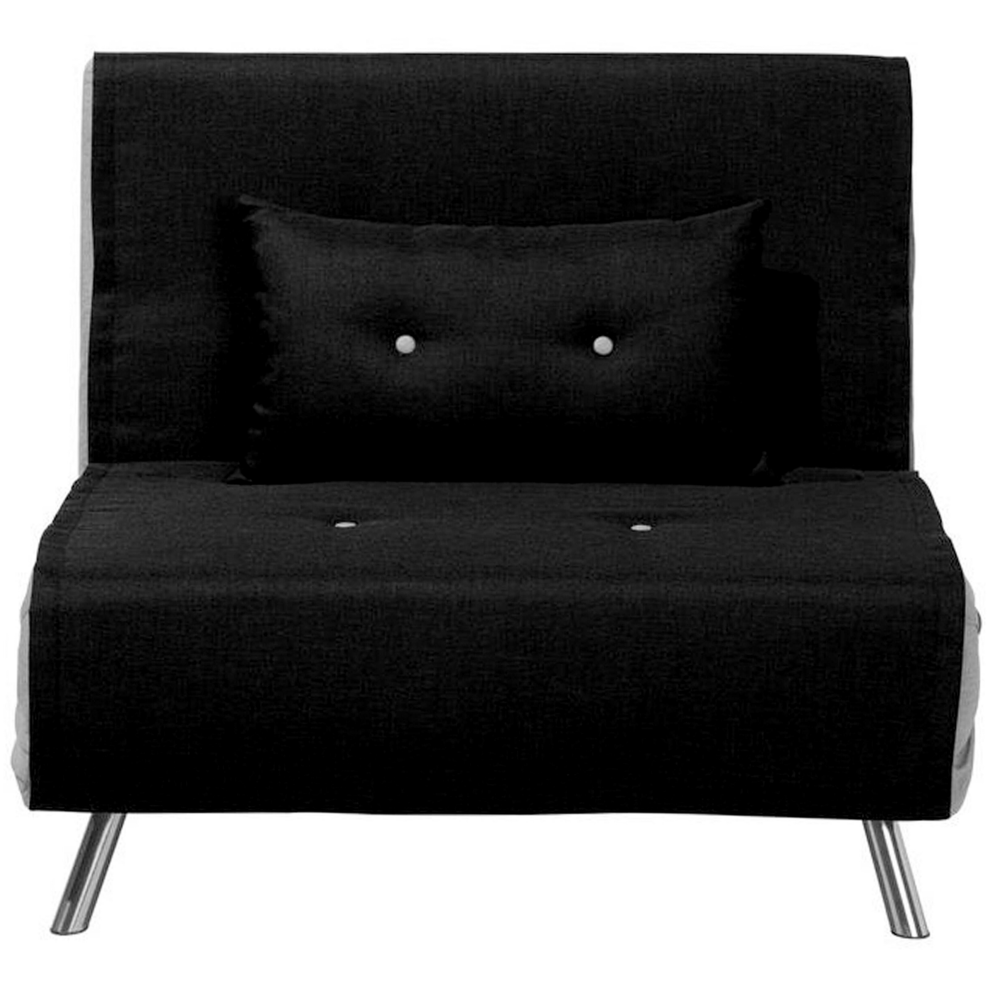 Single Sofa Bed FARRIS Fabric Black-image-OPC-P5W8Z98-NEW