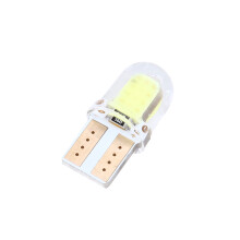 10 Stuks Auto Lamp T10 5 W Silicone Kristal COB Wit Licht