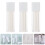 3Pcs White Travel Lotion Airless Pump Bottles Durable Plastic 7