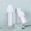 3Pcs White Travel Lotion Airless Pump Bottles Durable Plastic 11