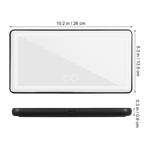 Visor Vanity Mirror Wiederaufladbar Touch Control Make-Up 2