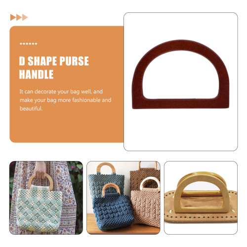 4 Stuks D- Portemonnee Handvat Bamboe Tas Accessoire 2