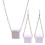 De 3 Piezas Collar Pendientes Estuche Cuero Mujer 5