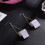 De 3 Piezas Collar Pendientes Estuche Cuero Mujer 2