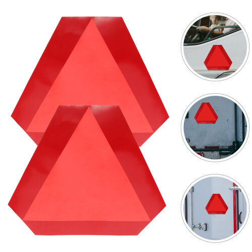 2 Unidades Triangulares Reflectantes Para Vehículo Lento 1