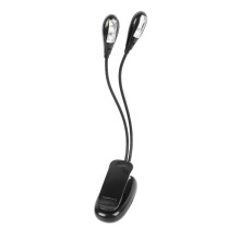 Rechargeable Double Head Clip Light, 360 LED Reading Lamp, Kids & Music Stand Light