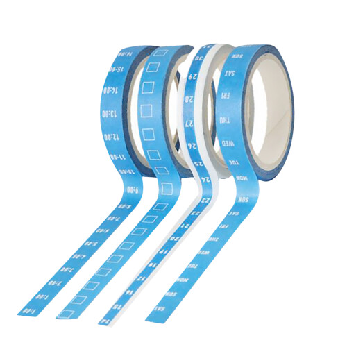 8 Unidades Timeline Washi Para Scrapbooking (Azul) 1